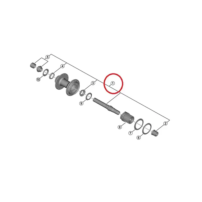 Asse Mozzo Completo WH-MT501-CL - image