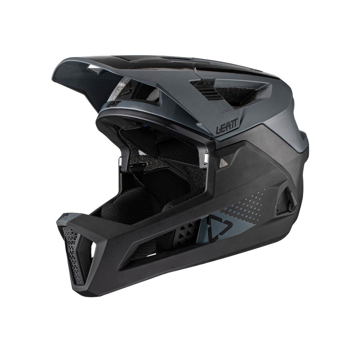 Full-Face Helmet MTB 4.0 Enduro Removable Chinguard Black/Grey Size S (51-55cm)