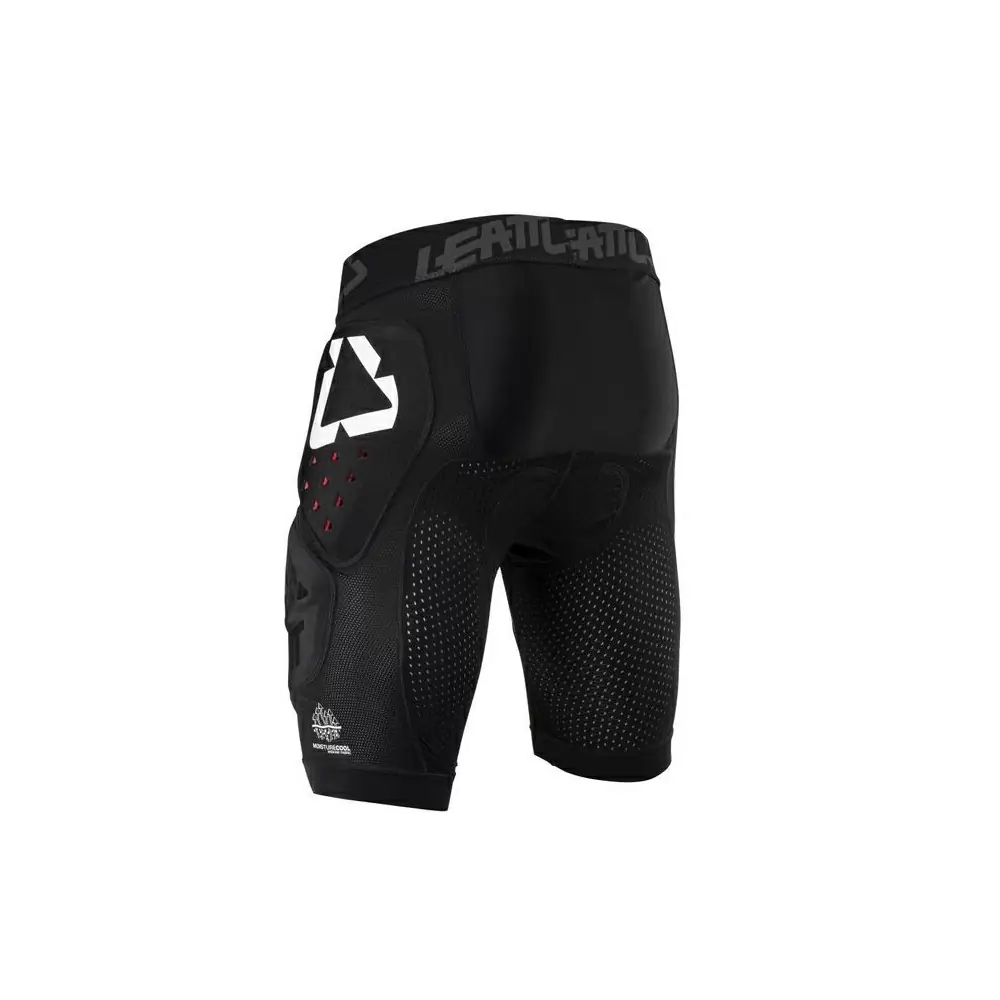 Pantalón corto de protección 3DF 4.0 con protecciones laterales y badana negro talla L #2