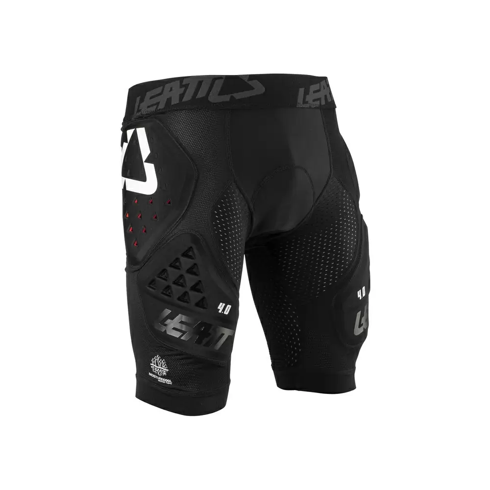 Pantalón corto de protección 3DF 4.0 con protecciones laterales y badana negro talla L #1