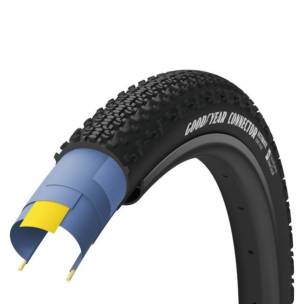 Neumático Gravel Connector Ultimate 700x50 Dynamic Silica4 Tubeless Completo Negro