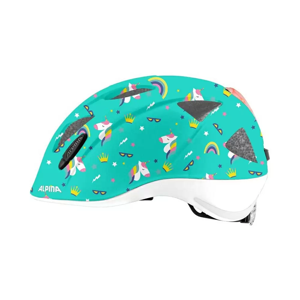 Casco Bambino Ximo Flash Verde Fantasia Unicorni Taglia L (49-54cm) #3