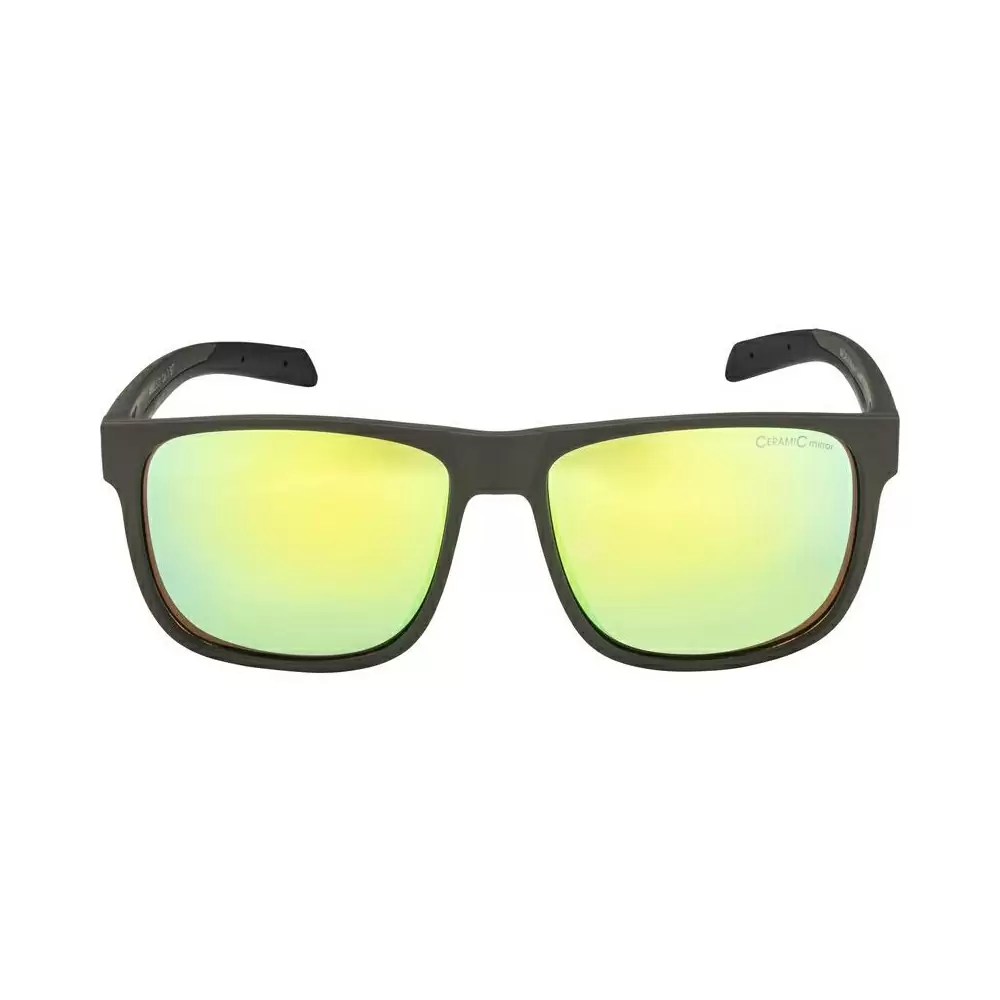 Óculos Nacan III antracite mate/cerâmica com lentes espelhadas douradas #1