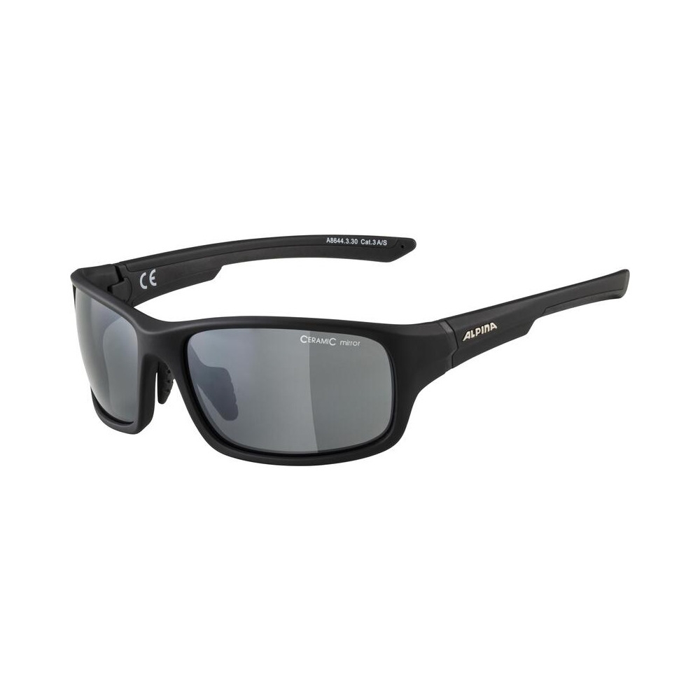 Óculos Lyron S preto fosco/cerâmica lente espelhada preta