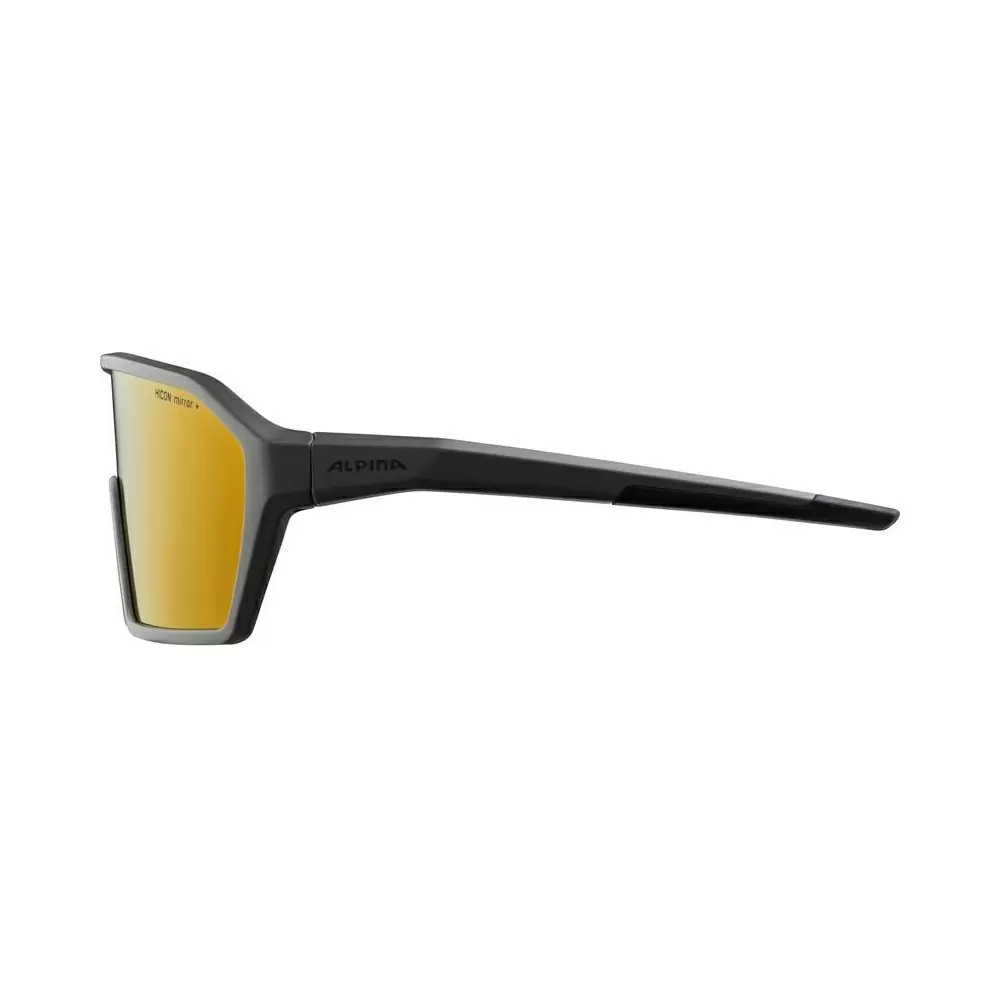 Óculos Ram Q-Lite café/cinza fosco/lente espelhada dourada #2