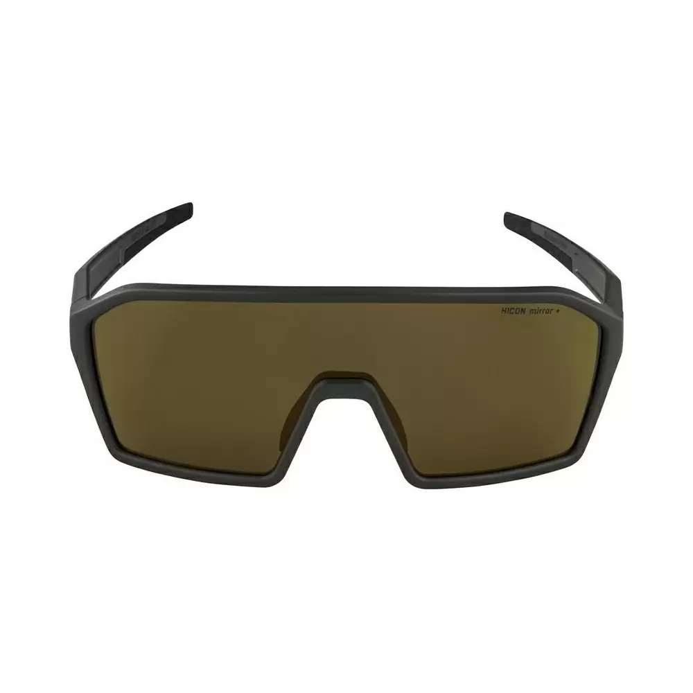Óculos Ram Q-Lite café/cinza fosco/lente espelhada dourada #1