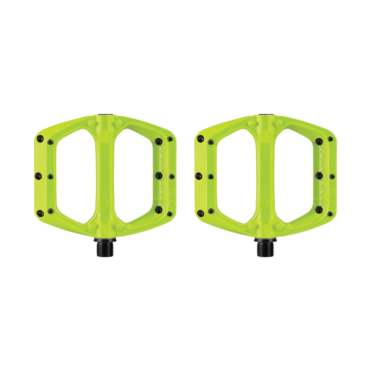 Flat Pedals Set Spoon DC Lime Green