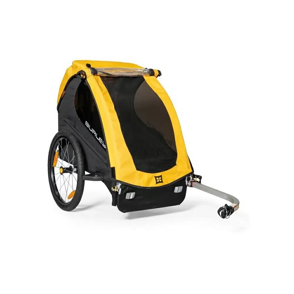 Remolque de bicicleta para niños Bee asiento individual amarillo - image