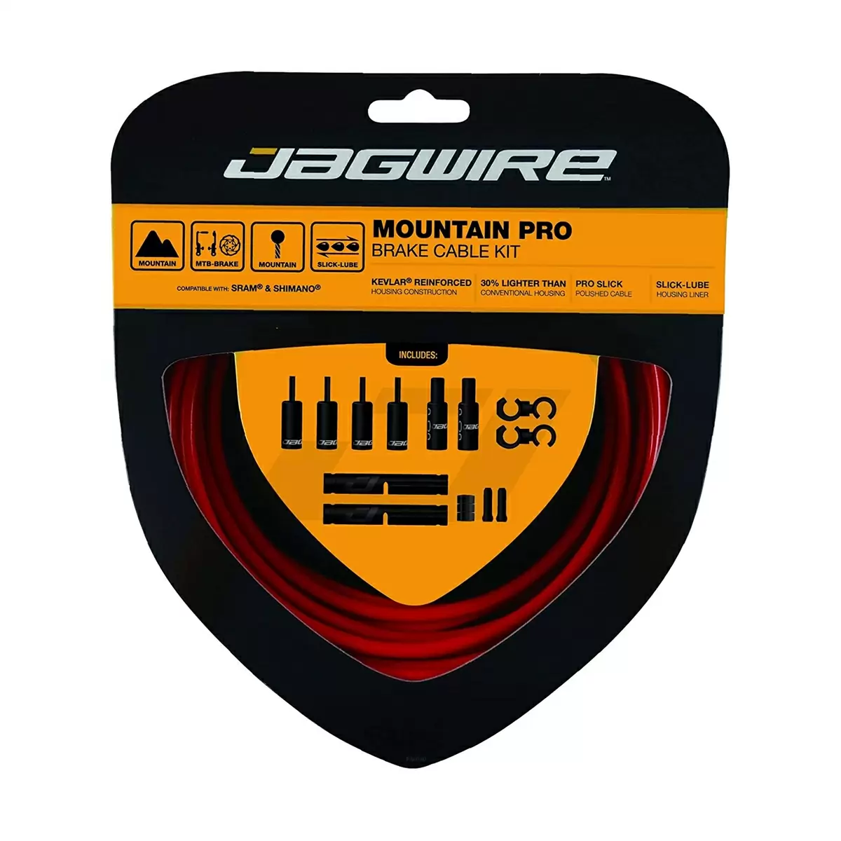Mountain Pro Brake Cable/Housing MTB Kit Red - image