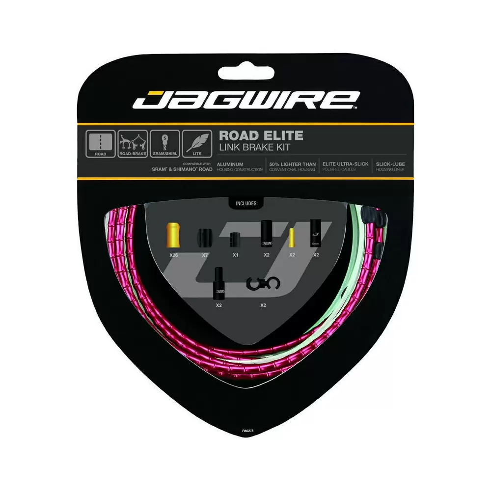 Road Elite Link Brake Cable Kit Red - image