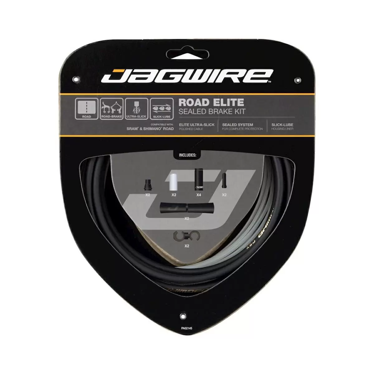 Road Elite Sealed Brake Cable/Housing Kit Black Stealth - image