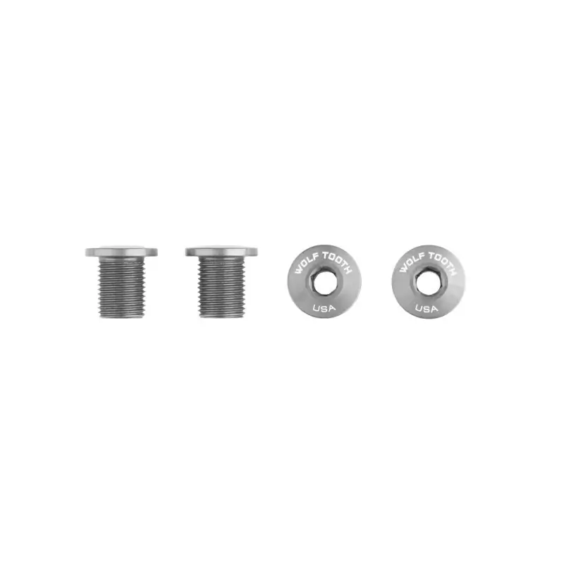 Kit of 4 Screws for Single Chainring M8 x 0.75 Length 10mm Silver - image
