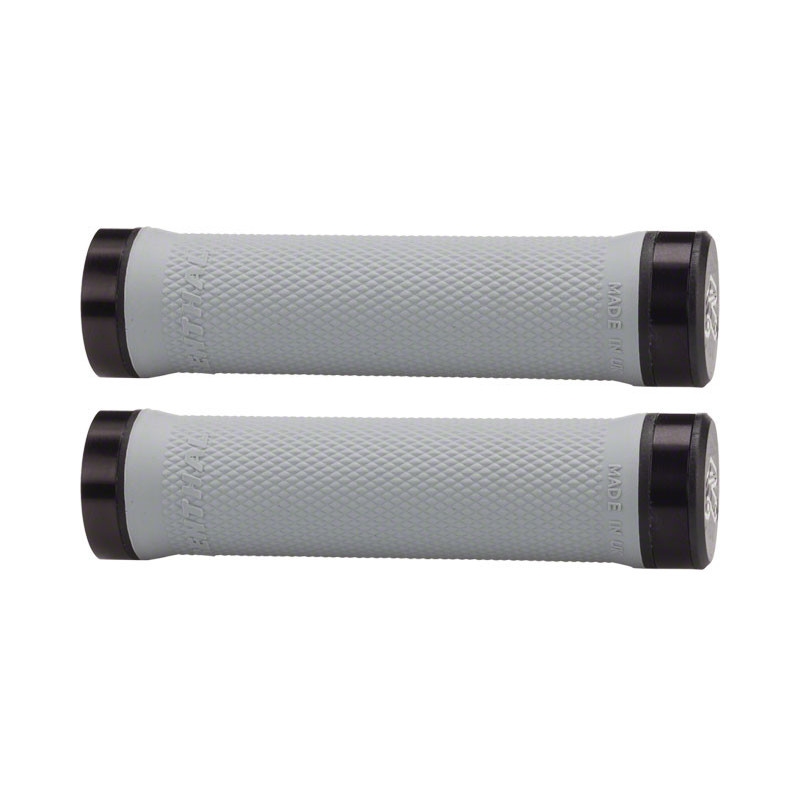 Grips Pair Lock-On 130mm x 30.5mm Soft Compund Light Grey
