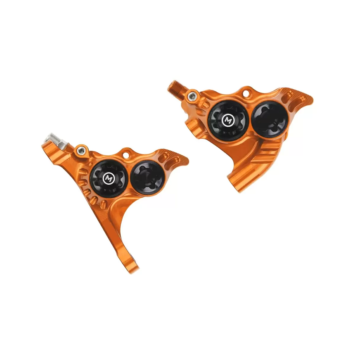 Front+Rear RX4+ Flat Mount +20mm Brake Calipers Mineral Oil Orange - image