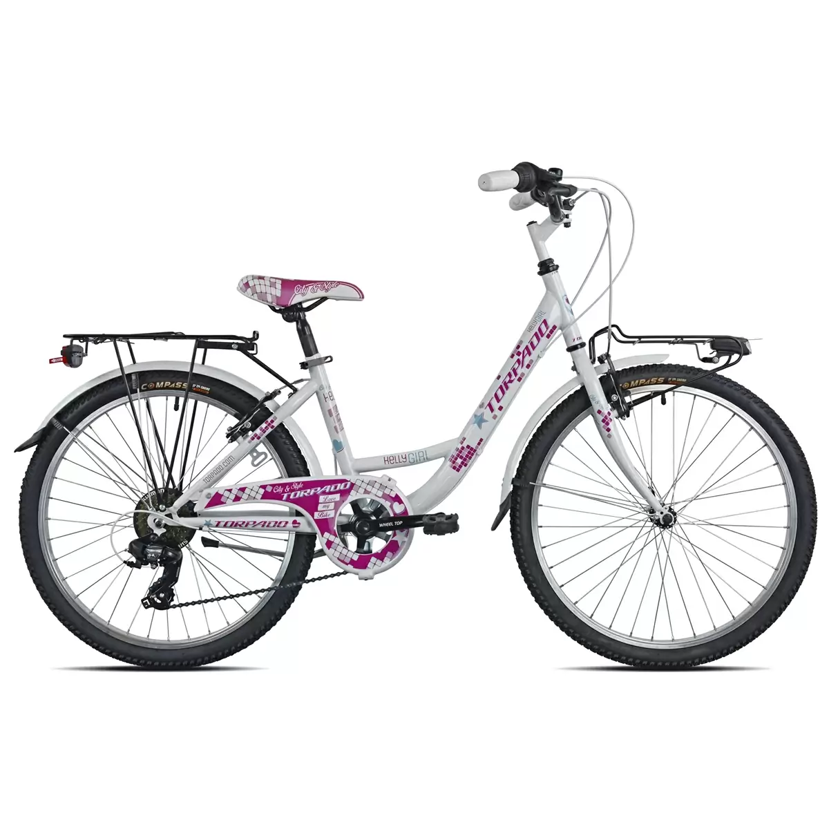 T611 Kelly 24'' Fille 9-11 Ans 6s Blanc/Magenta - image