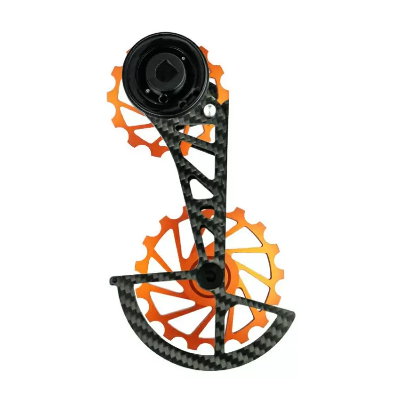 OSPW Kit Pulleys + Carbon Cage for Sram AXS 12s Orange - image