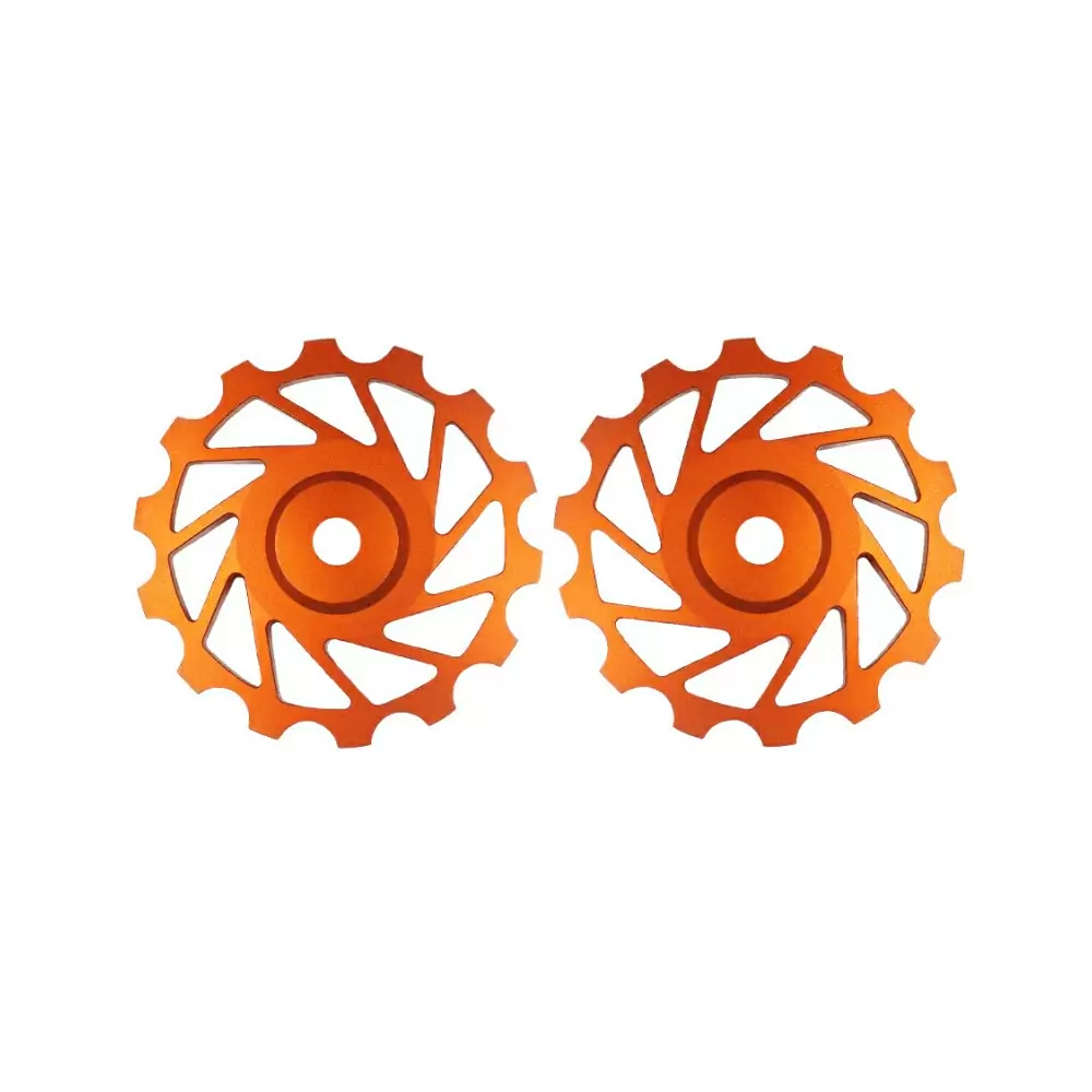 14T Mtb 12s Ceramic Wheel Pair Orange - image