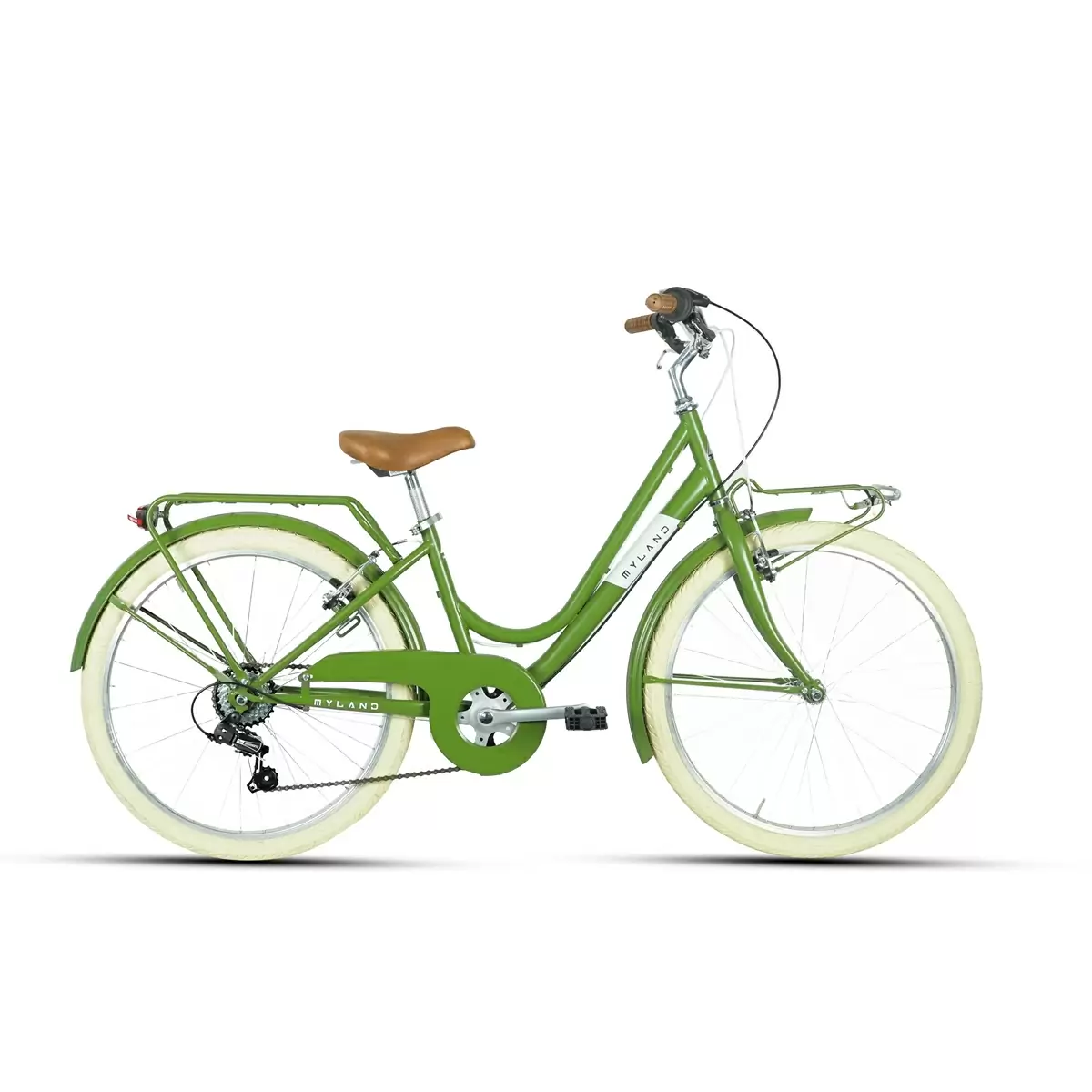 Bicicletta KID 24.1 Bambina 8-11 Anni City 24'' 6v Verde - image