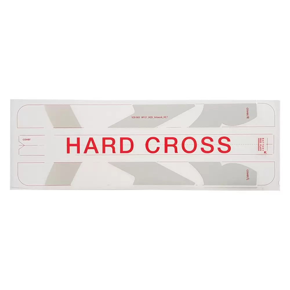 Sticker Battery Cover Hard Cross 7 Red - image