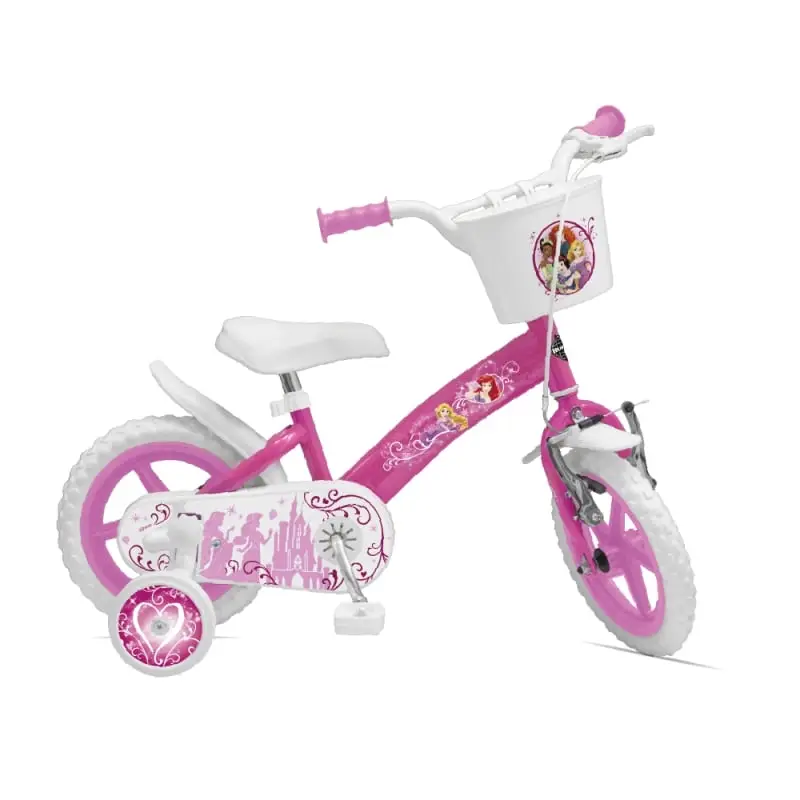 Mädchenfahrrad 3-5 Jahre 12'' Disney Princess 1x Rosa/Weiß - image