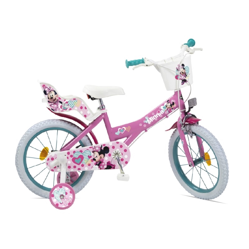 Mädchenfahrrad 4-6 Jahre 14'' Disney Minnie 1x Rosa/Hellblau