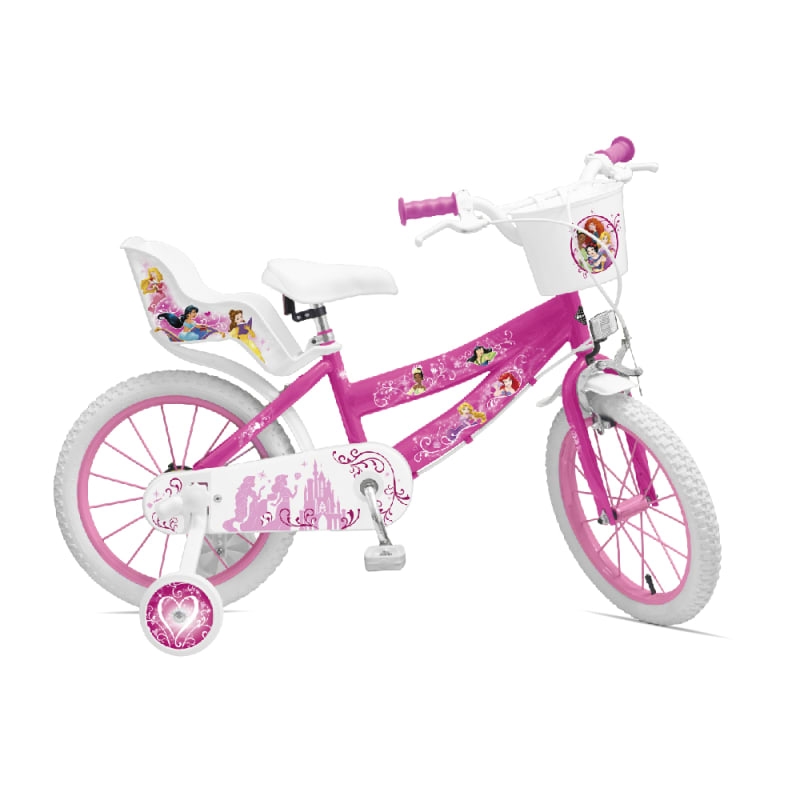 Mädchenfahrrad 5-7 Jahre 16'' Disney Princess 1x Rosa/Weiß