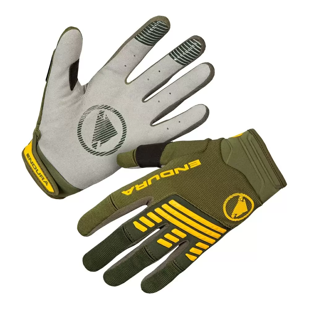 SingleTrack Gloves Olive Green Size L - image