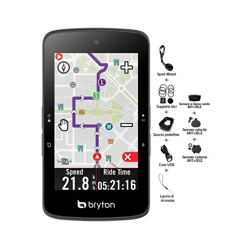 Ciclocomputer GPS Rider S800T Kit dual sensor - image