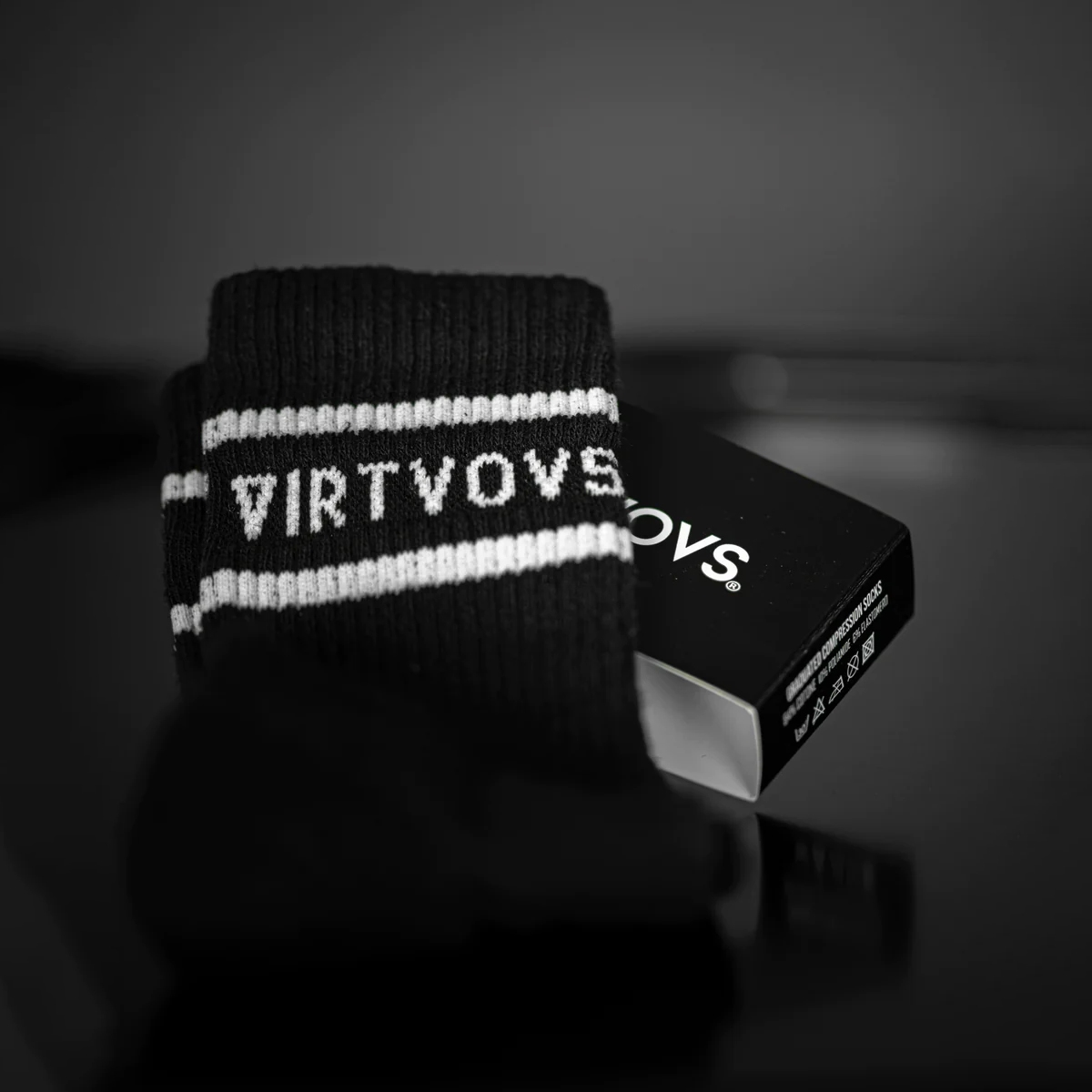 Chaussettes VTT Stripes Noir
