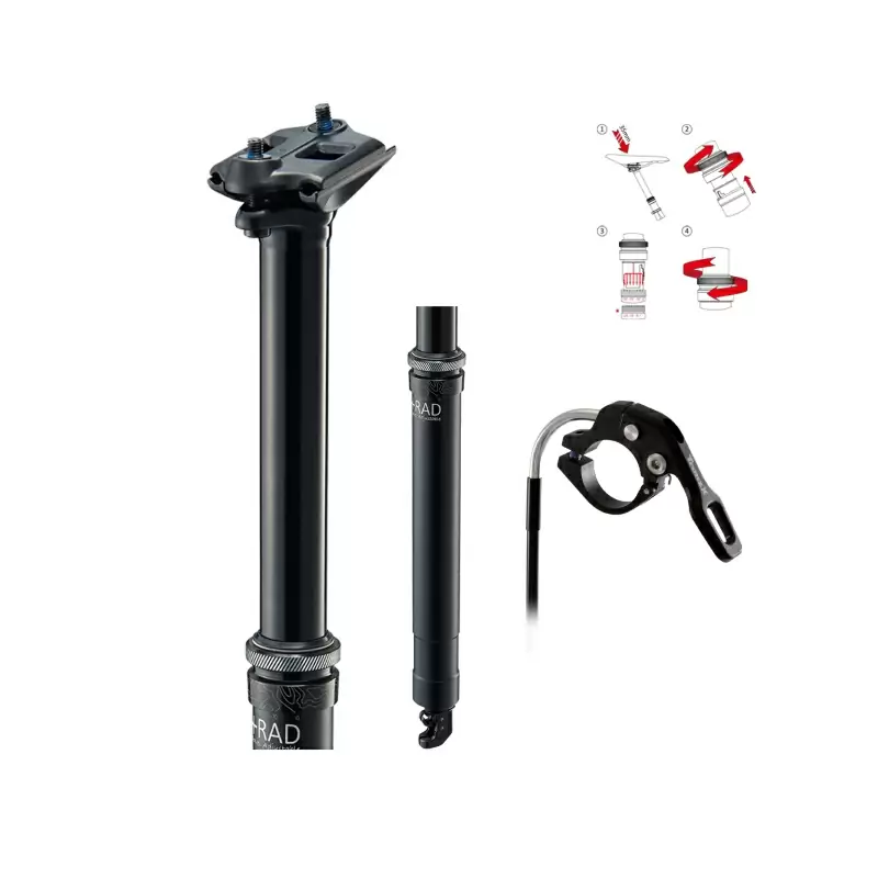 Dropper seatpost internal cable routing JD-YSI05J 30.9x409mm Variable travel 95/125mm #2