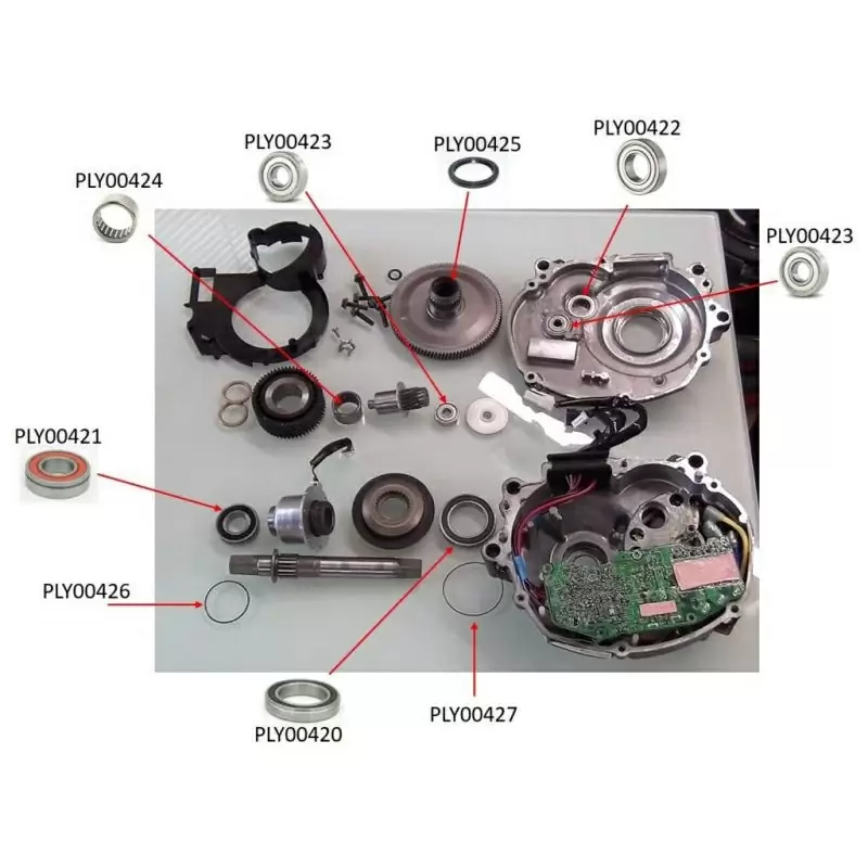 Kit de rolamentos e juntas para motores Yamaha PW, PW-SE, PW-ST, PW-TE - PW-CE / Syncdrive #1