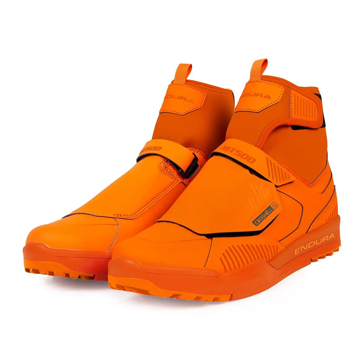 Clip Waterproof MTB Shoes MT500 Burner Flat Waterproof Orange Size 44