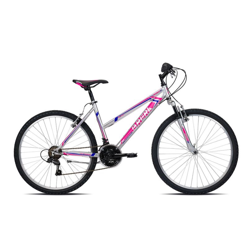 Bicicleta MTB Menina 8-10 Anos Infinity 24'' 3x6v Cinza/Ciclamen