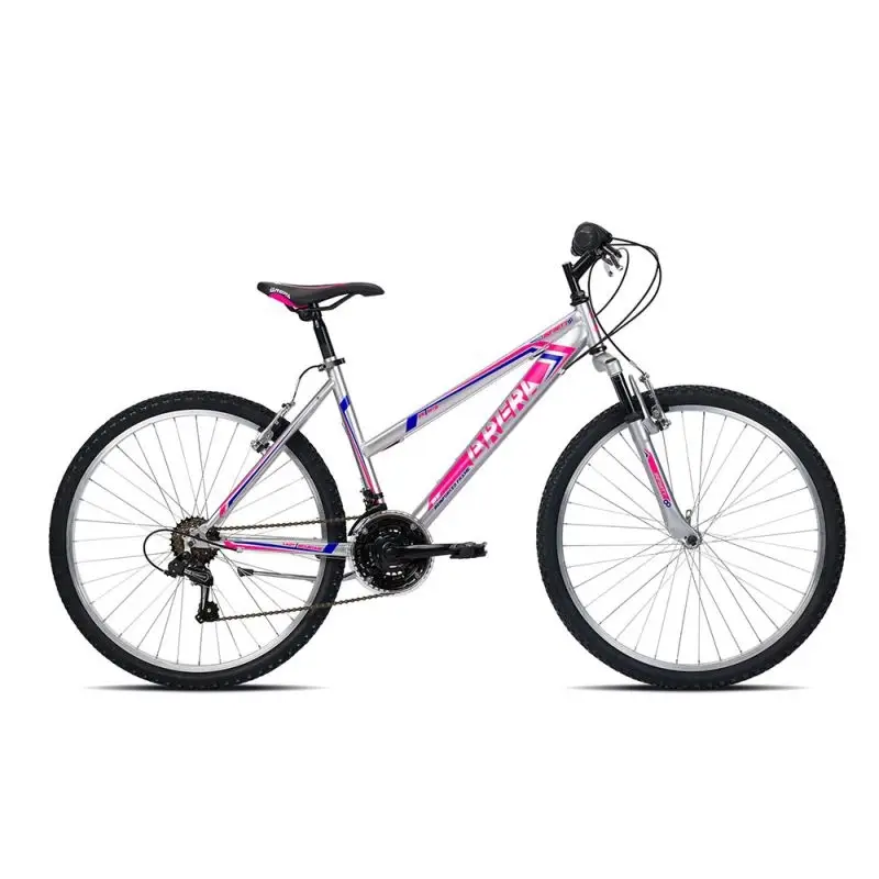 Bicicleta MTB Menina 8-10 Anos Infinity 24'' 3x6v Cinza/Ciclamen - image