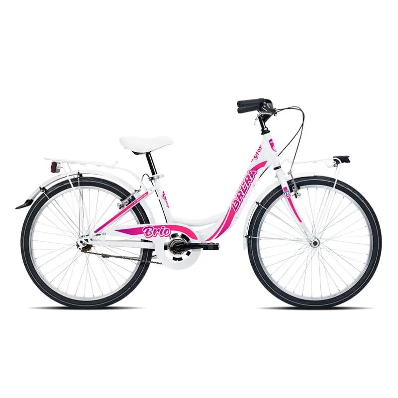 Bicicleta City Menina 10-13 Anos Brio 26'' 1v Branco/Ciclame - image