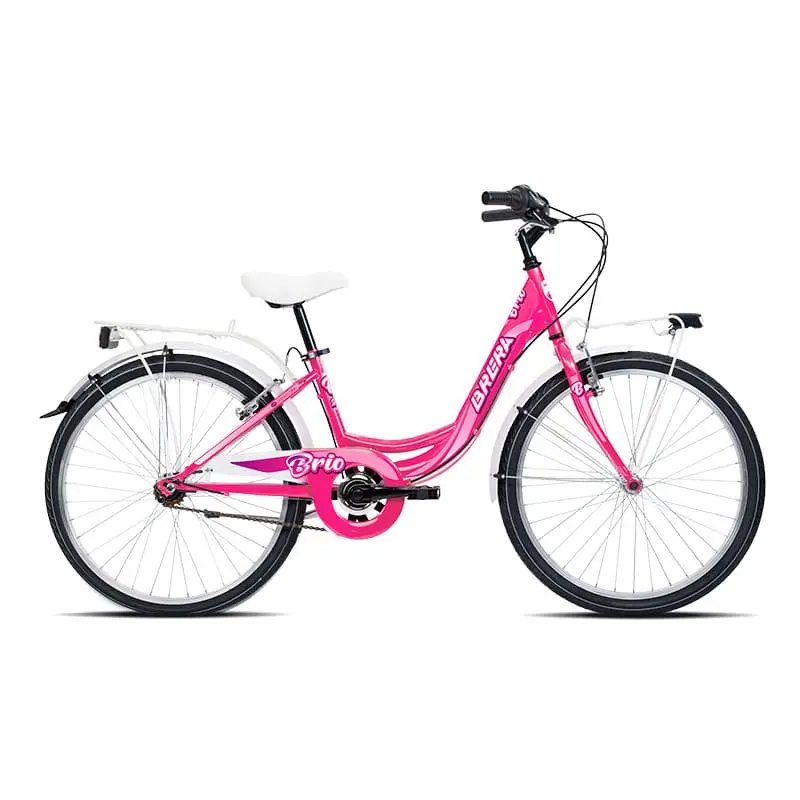 Bicicleta City Menina 8-10 Anos Brio 24'' 1v Ciclame/Branco - image