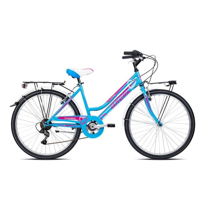 Bicicletta Trekking Bambina Grace 26'' 7v Azzurro/Ciclamino Taglia Unica