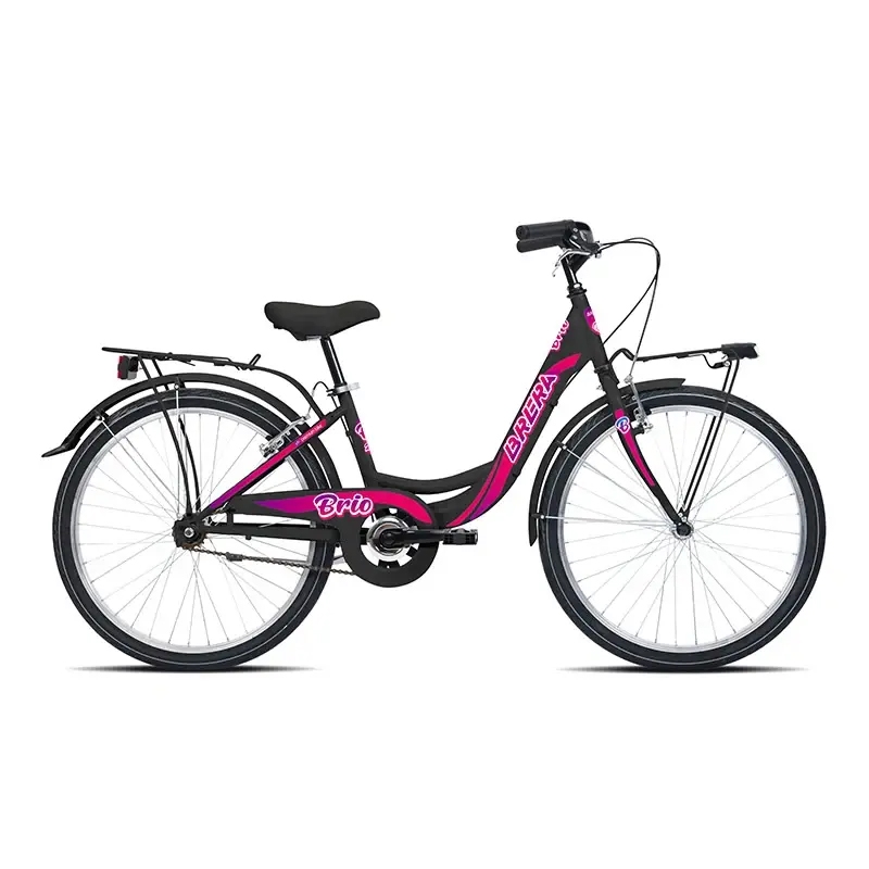 Bicicleta City Menina 10-13 Anos Brio 26'' 1v Preto/Ciclame