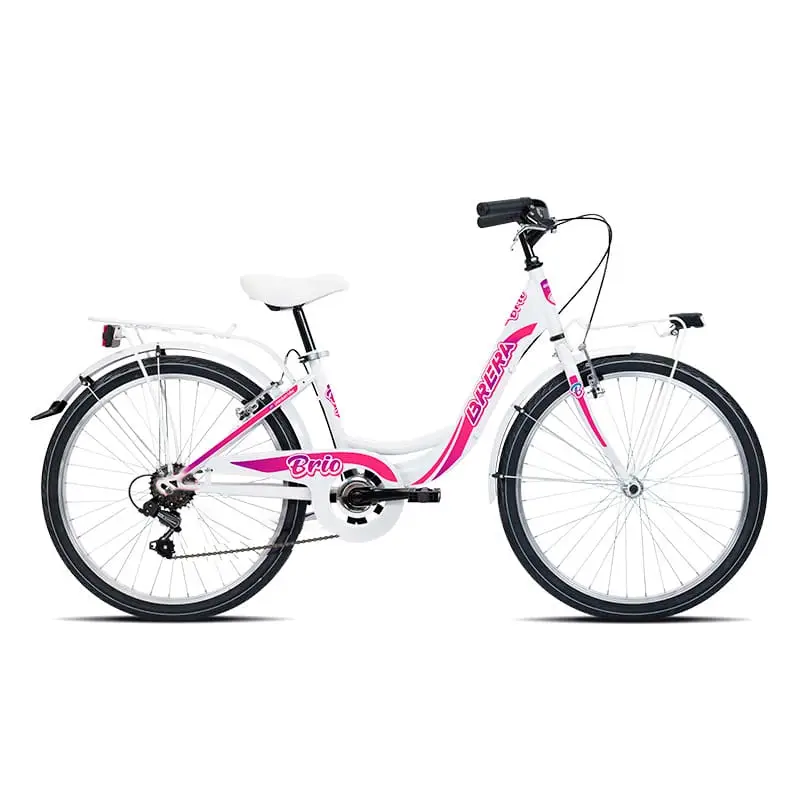 City Bike for Girls 10-13 Years Brio 26'' 6v White/Cyclamen - image