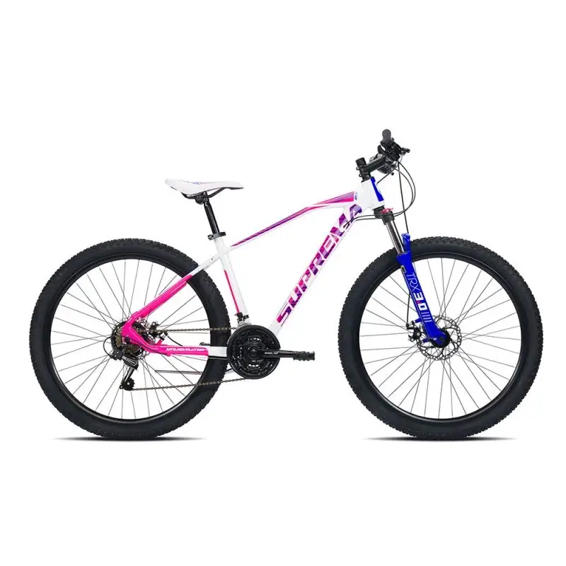 Bicicleta MTB Menina Suprema 27,5'' 3x7v Branco/Cíclamo Tamanho S - image