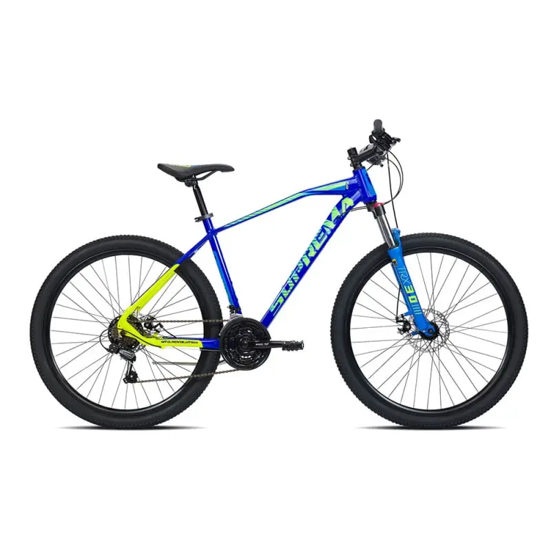 Bicicleta MTB Infantil Suprema 27,5'' 3x7v Azul/Amarelo Tamanho S - image