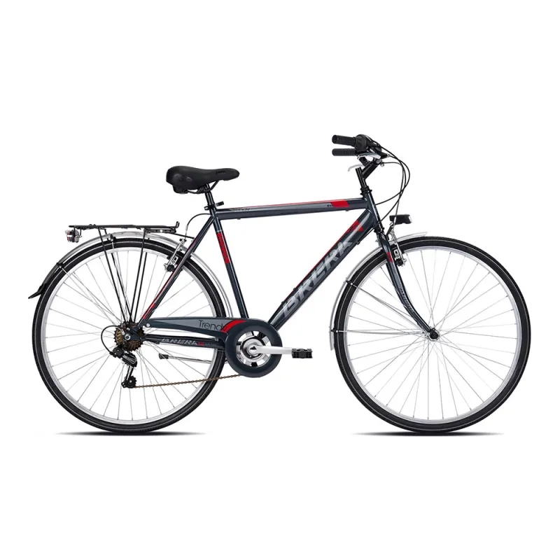 Bici City Trendy 28'' 7v Hombre Titanio/Rojo Talla M