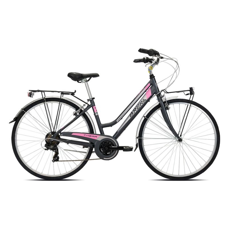 BRERA Bici City Thema 2.0 28'' 3x7v Mujer Antracita/Rosa Talla S