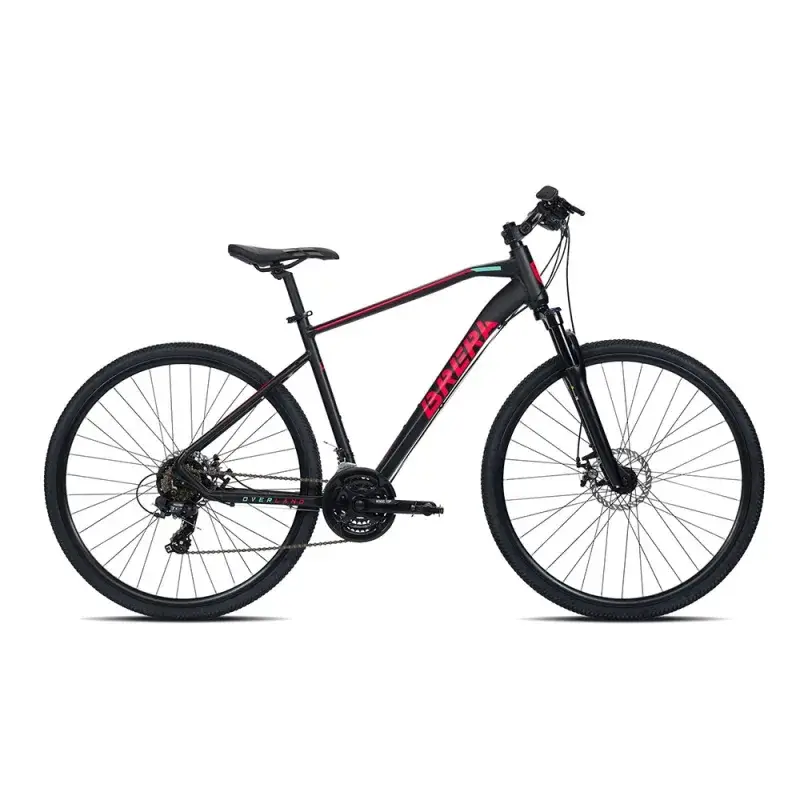 Bici Trekking Overland 28'' 3x7v Nero/Rosso Taglia S - image