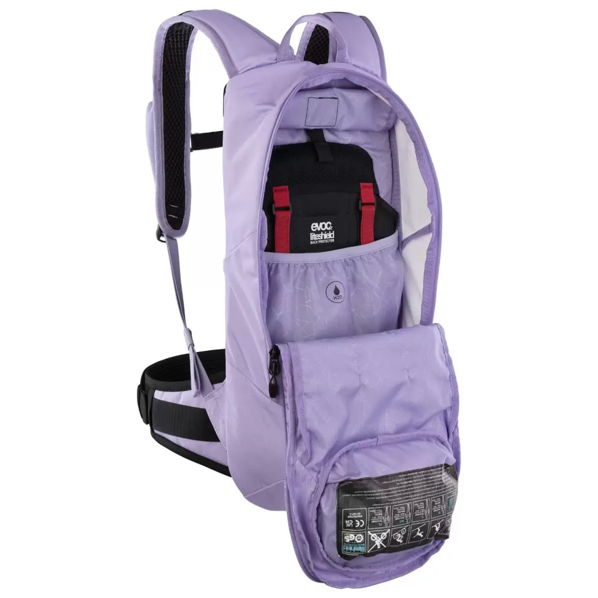 FR LITE RACE 10 Backpack With Back Protector 10L Purple Size M/L #4