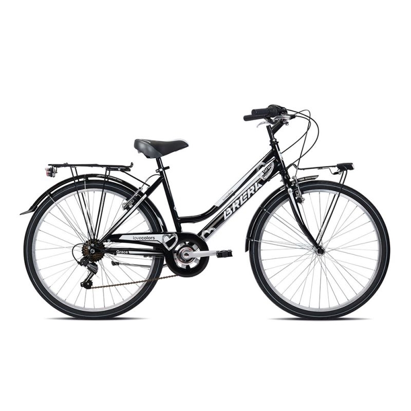 Bicicletta Trekking Bambina Grace 26'' 7v Nero/Bianco Taglia Unica