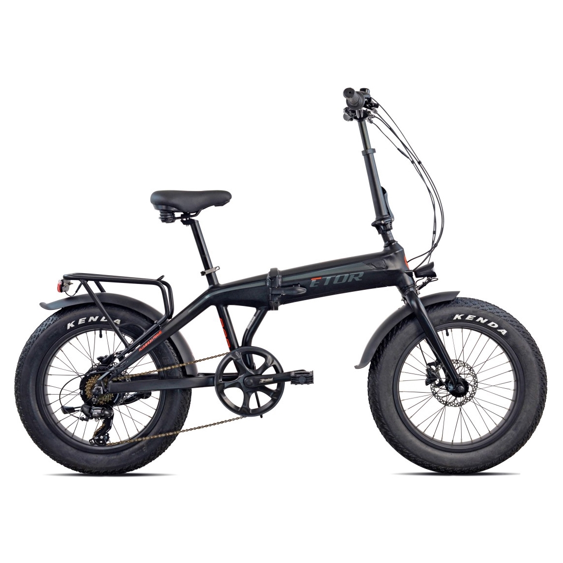 Bicicleta Plegable Fat-Bike T305 Bora 20'' 7v 504Wh Motor Trasero Negra Talla Única