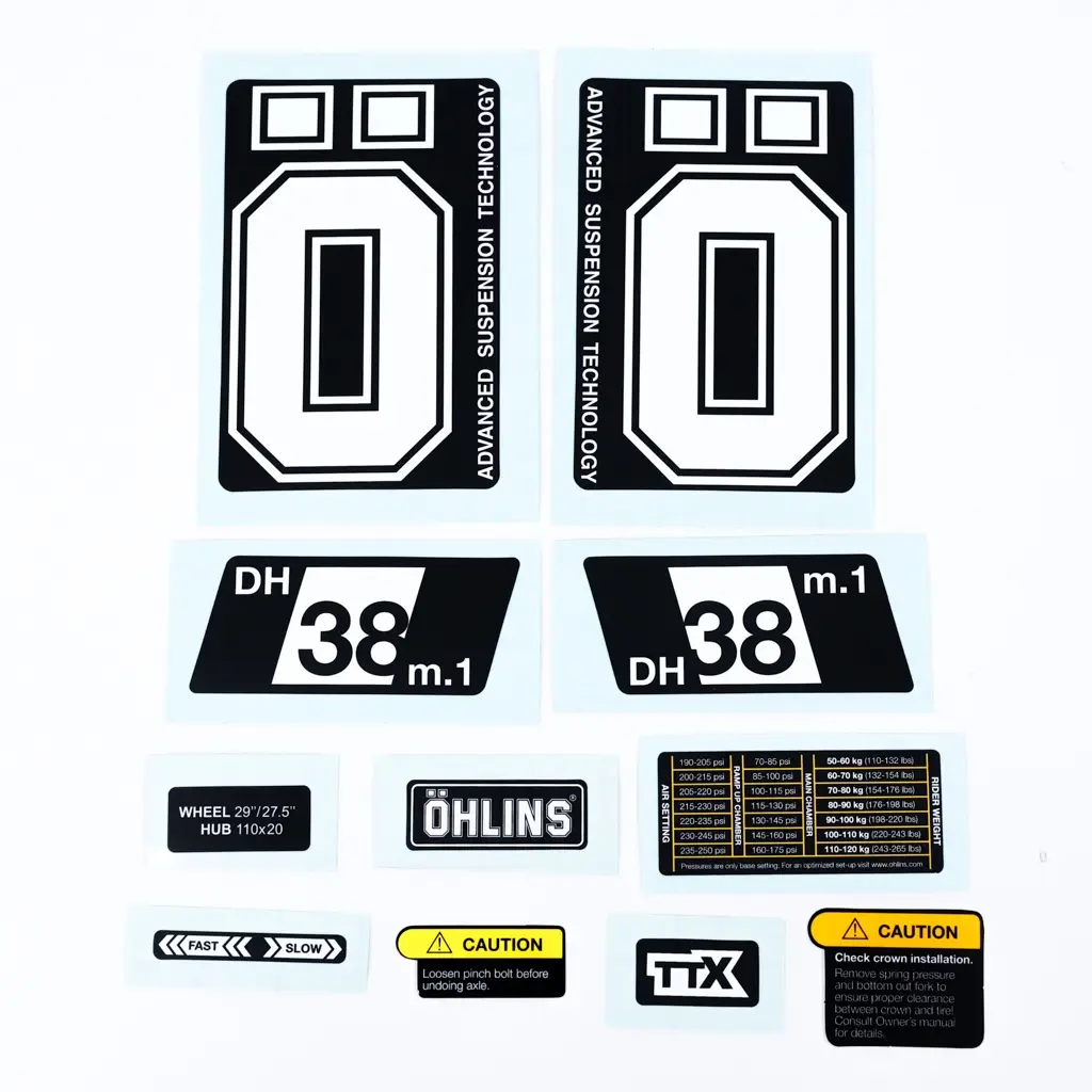 Kit de adesivos de garfo DH38 branco - image