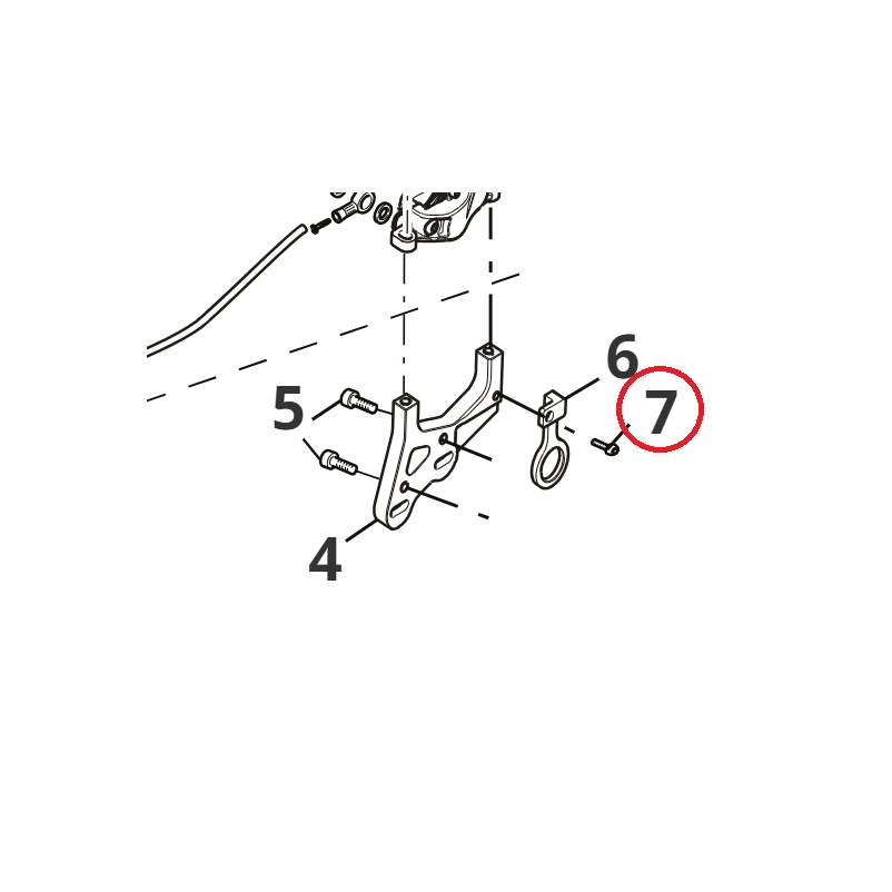 Vite M5x12 para retén del soporte de la pinza de freno trasero para ISSIMO25
