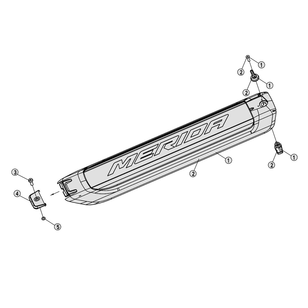 Cover in plastica per batteria integrata 504Wh